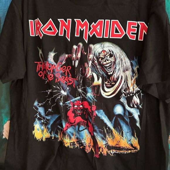 Iron Maiden The Number Of The Beast 666 ~ Black T-Shirt Size Large - Picture 11 of 14